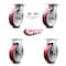 Service Caster 8 Inch Poly on Aluminum Caster Set with Roller Bearing 2 Swivel Lock and 2 Rigid SCC-35S820-PAR-BSL-2-R-2 - alternate 6